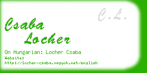 csaba locher business card